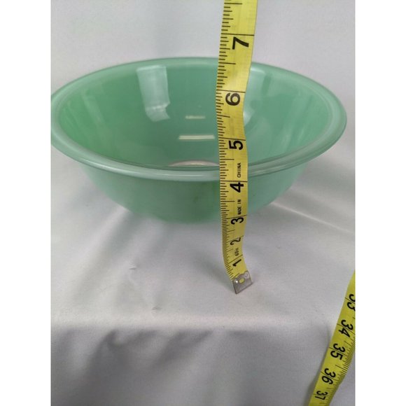 Vintage Pyrex Mint Green Bowl Clear Bottom 10" Diameter - Picture 5 of 5